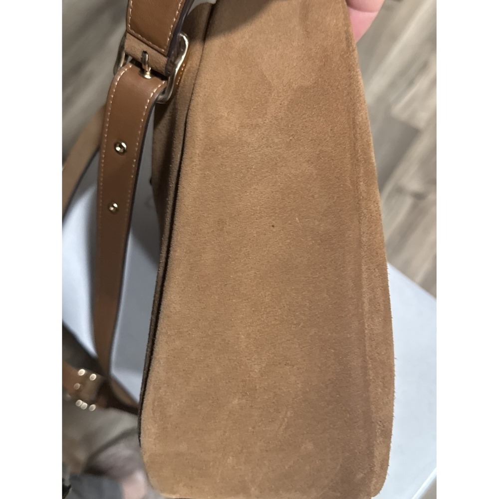 Coach Hadley Convertible Shoulder Crossbody Bag In Suede Sienna - Picture 9 of 13
